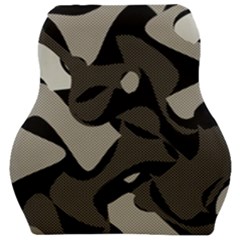 Trippy sepia paint splash, brown, army style camo, dotted abstract pattern Car Seat Velour Cushion 