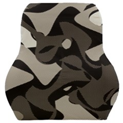 Trippy sepia paint splash, brown, army style camo, dotted abstract pattern Car Seat Back Cushion 