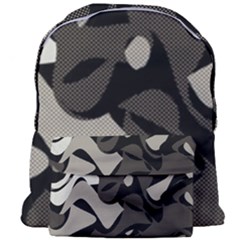 Trippy sepia paint splash, brown, army style camo, dotted abstract pattern Giant Full Print Backpack