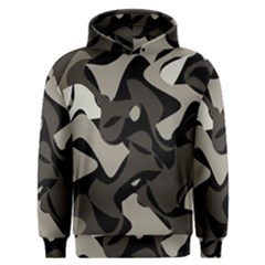 Trippy sepia paint splash, brown, army style camo, dotted abstract pattern Men s Overhead Hoodie