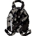 Trippy sepia paint splash, brown, army style camo, dotted abstract pattern Travel Backpacks View2