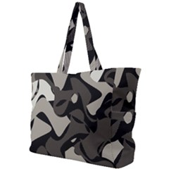 Trippy sepia paint splash, brown, army style camo, dotted abstract pattern Simple Shoulder Bag