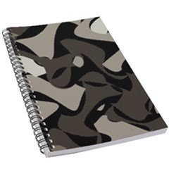 Trippy sepia paint splash, brown, army style camo, dotted abstract pattern 5.5  x 8.5  Notebook