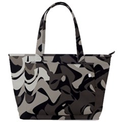 Trippy sepia paint splash, brown, army style camo, dotted abstract pattern Back Pocket Shoulder Bag 