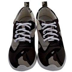 Trippy sepia paint splash, brown, army style camo, dotted abstract pattern Mens Athletic Shoes