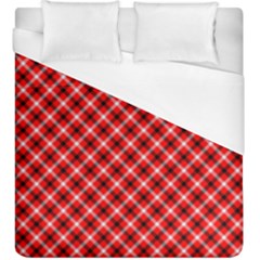 Three Color Tartan, Red Grey, Black Buffalo Plaid Theme Duvet Cover (king Size) by Casemiro