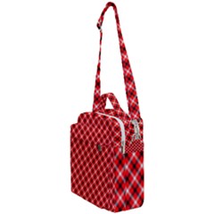 Three Color Tartan, Red Grey, Black Buffalo Plaid Theme Crossbody Day Bag by Casemiro