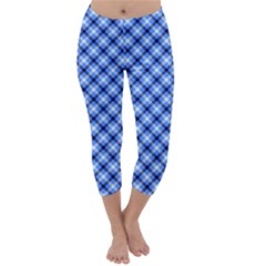 Retro Style Pattern, Scottish Tartan, Buffalo Plaid Theme Capri Winter Leggings  by Casemiro