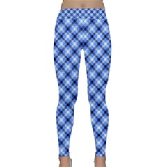 Retro Style Pattern, Scottish Tartan, Buffalo Plaid Theme Classic Yoga Leggings by Casemiro