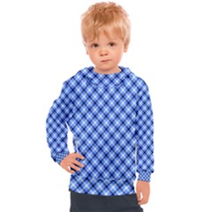 Retro Style Pattern, Scottish Tartan, Buffalo Plaid Theme Kids  Hooded Pullover