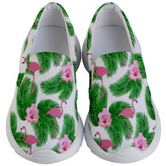 Exotic Flamingo Kids Lightweight Slip Ons by Grafftimi