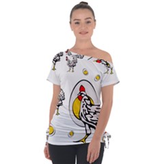 Roseanne Chicken, Retro Chickens Tie-up Tee