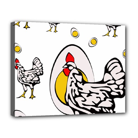 Roseanne Chicken Canvas 14  X 11  (stretched) by EvgeniaEsenina