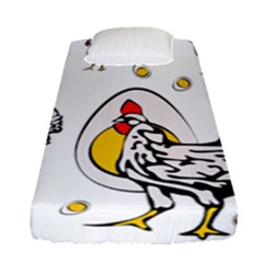 Roseanne Chicken Fitted Sheet (single Size) by EvgeniaEsenina