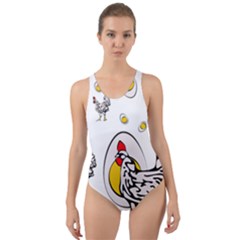 Roseanne Chicken Cut-out Back One Piece Swimsuit by EvgeniaEsenina