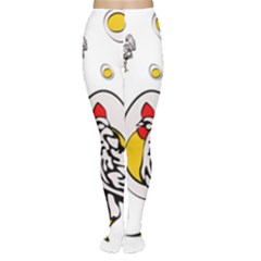 Roseanne Chicken, Retro Chickens Tights by EvgeniaEsenina