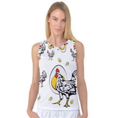 Roseanne Chicken, Retro Chickens Women s Basketball Tank Top by EvgeniaEsenina