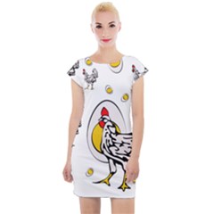 Roseanne Chicken Cap Sleeve Bodycon Dress by EvgeniaEsenina