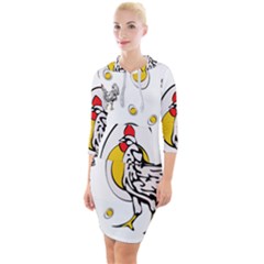 Roseanne Chicken Quarter Sleeve Hood Bodycon Dress by EvgeniaEsenina