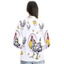 Roseanne Chicken, Retro Chickens Drape Collar Cardigan View2