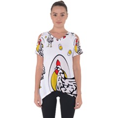 Roseanne Chicken Cut Out Side Drop Tee by EvgeniaEsenina