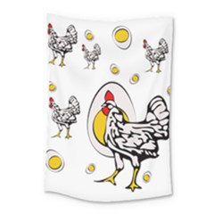 Roseanne Chicken, Retro Chickens Small Tapestry by EvgeniaEsenina