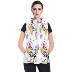 Roseanne Chicken, Retro Chickens Women s Puffer Vest