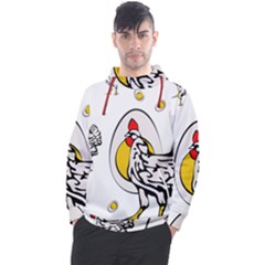 Roseanne Chicken, Retro Chickens Men s Pullover Hoodie