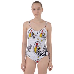 Roseanne Chicken, Retro Chickens Sweetheart Tankini Set by EvgeniaEsenina