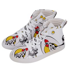 Roseanne Chicken, Retro Chickens Men s Hi-top Skate Sneakers by EvgeniaEsenina