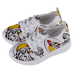 Roseanne Chicken, Retro Chickens Kids  Lightweight Sports Shoes by EvgeniaEsenina