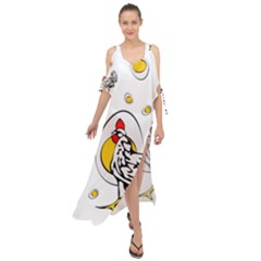 Roseanne Chicken Maxi Chiffon Cover Up Dress