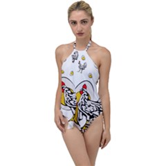 Roseanne Chicken Go With The Flow One Piece Swimsuit by EvgeniaEsenina