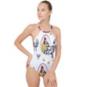 Roseanne Chicken High Neck One Piece Swimsuit View1