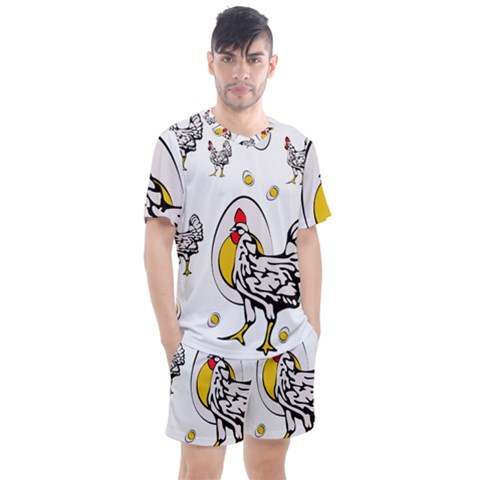 Roseanne Chicken Men s Mesh Tee And Shorts Set by EvgeniaEsenina