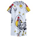 Roseanne Chicken, Retro Chickens Kids  Boyleg Half Suit Swimwear View1