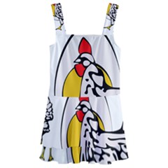 Roseanne Chicken, Retro Chickens Kids  Layered Skirt Swimsuit by EvgeniaEsenina