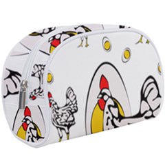 Roseanne Chicken, Retro Chickens Makeup Case (large)