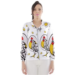 Roseanne Chicken, Retro Chickens Women s Windbreaker