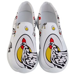 Roseanne Chicken, Retro Chickens Men s Lightweight Slip Ons by EvgeniaEsenina