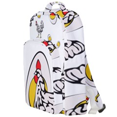 Roseanne Chicken, Retro Chickens Double Compartment Backpack by EvgeniaEsenina