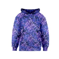 Vibrant Blue Flowers Pattern Motif Kids  Pullover Hoodie by dflcprintsclothing