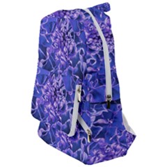 Vibrant Blue Flowers Pattern Motif Travelers  Backpack by dflcprintsclothing