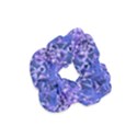 Vibrant Blue Flowers Pattern Motif Velvet Scrunchie View1