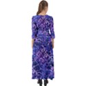 Vibrant Blue Flowers Pattern Motif Button Up Boho Maxi Dress View2