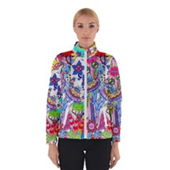 Mountain Abstract Winter Jacket by okhismakingart