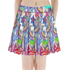 Mountain Abstract Pleated Mini Skirt by okhismakingart