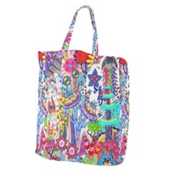 Mountain Abstract Giant Grocery Tote by okhismakingart