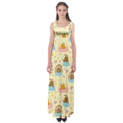 I Am Sleepy Empire Waist Maxi Dress by designsbymallika