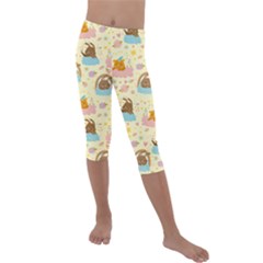 I Am Sleepy Kids  Lightweight Velour Capri Leggings 